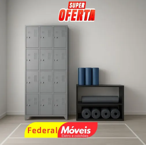Armário de Aço 12 Portas - Espaço Perfeito para Academia ou Empresa!