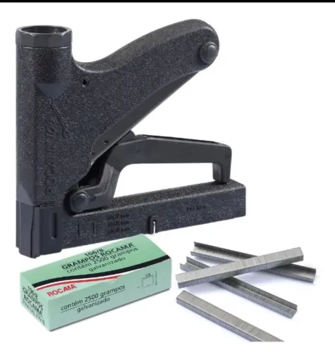 Grampeador Rocama 106/8 + Caixa de Grampos 