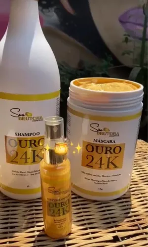Kit Capilar Ouro 24K Sua Brutona