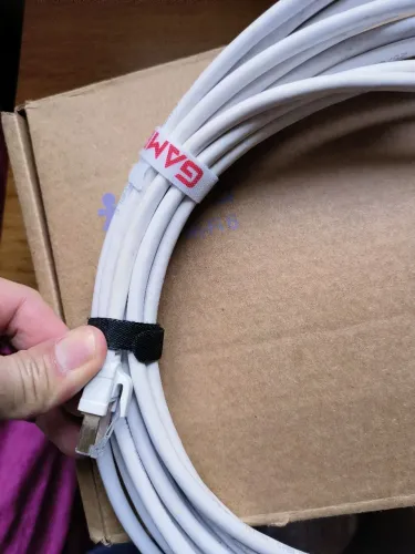 Cabo de Rede Ethernet Cat 8 Branco - Novo e Lacrado