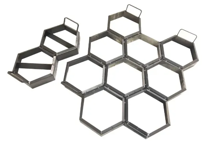 Forma de Aço para Bloquete Sextavado Aço Concreto Passeio 17cmx17cmx6cm