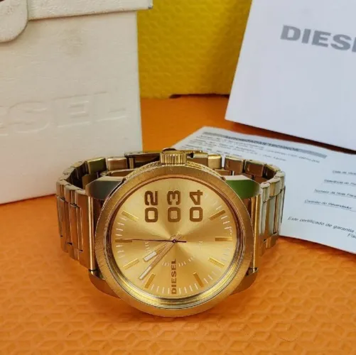 Relógio Diesel Dourado Original