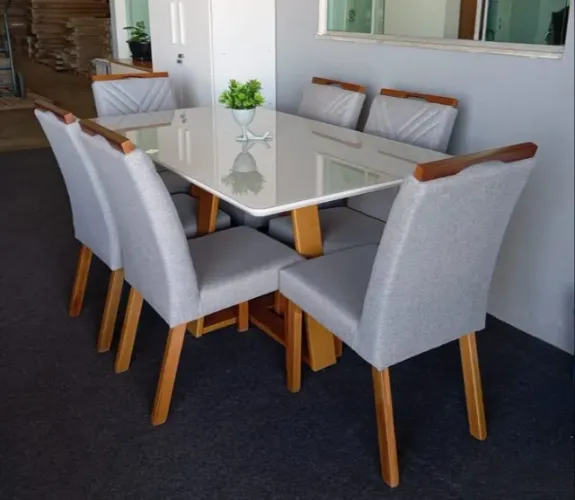 Mesa de Jantar com 6 Cadeiras 160x90  DIVIDIMOS EM ATE 10 X SEM JUROS 