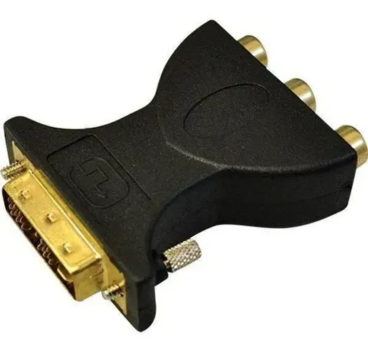 Adaptador Dvi Macho X 3 Rca Femea Gold Loud