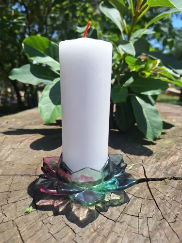 Suporte Vela Flor de Lótus