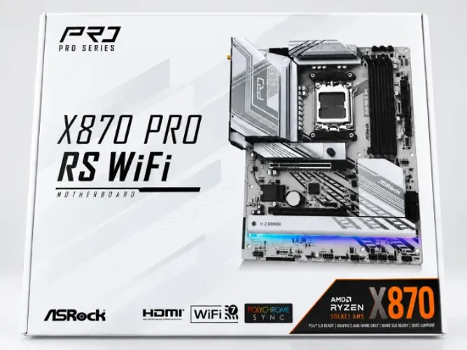 Placa Mãe Asrock X870 Pro RS Wi-Fi AMD Soquete AM5