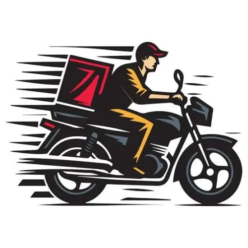 Faço entregas de moto 