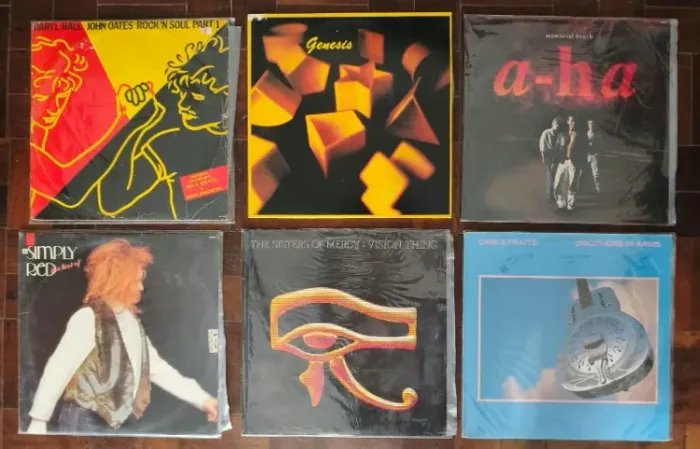 Vinil lp - tambem vendo avulso - Sisters of Mercy Genesis A-ha Simply Red Hall Oates
