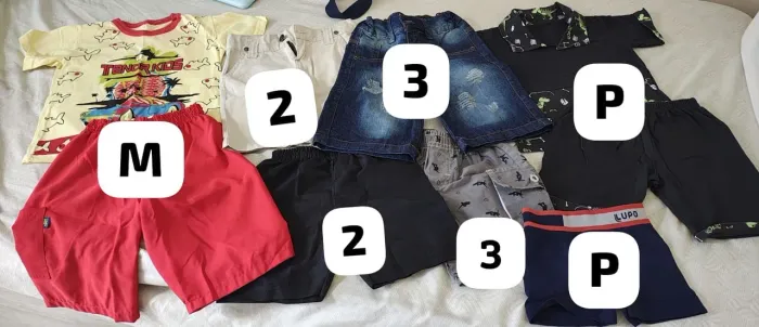 Lote de roupa infantil menino