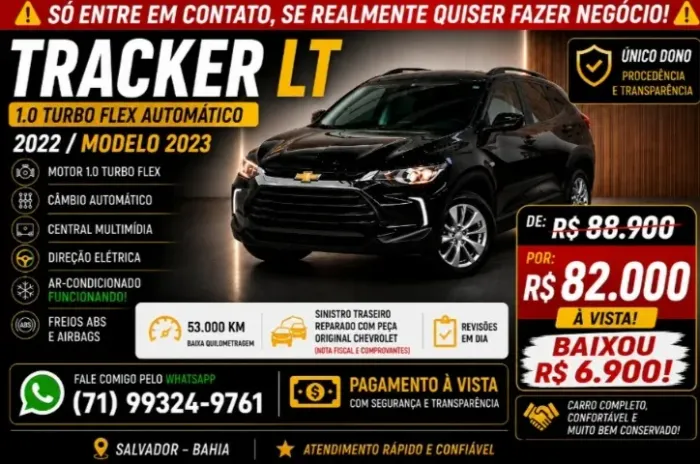 Chevrolet Tracker LT 1.0 Turbo 12V Flex AUT 2023