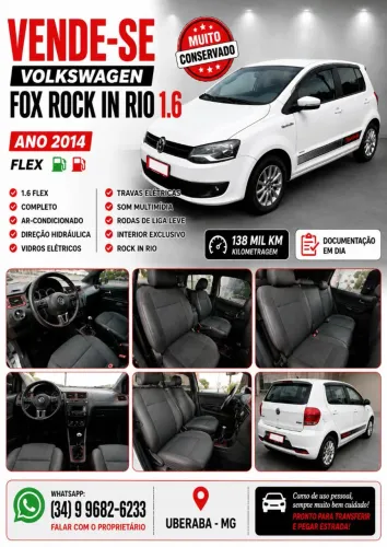 Volkswagen Fox Rock IN RIO 1.6 MI Total Flex 8V 5P 2014