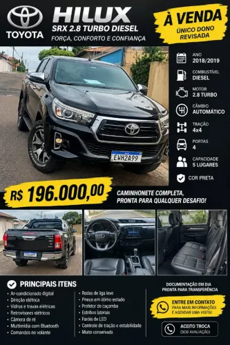 Toyota Hilux CD SRX 4X4 2.8 TDI 16V Diesel Aut. 2019