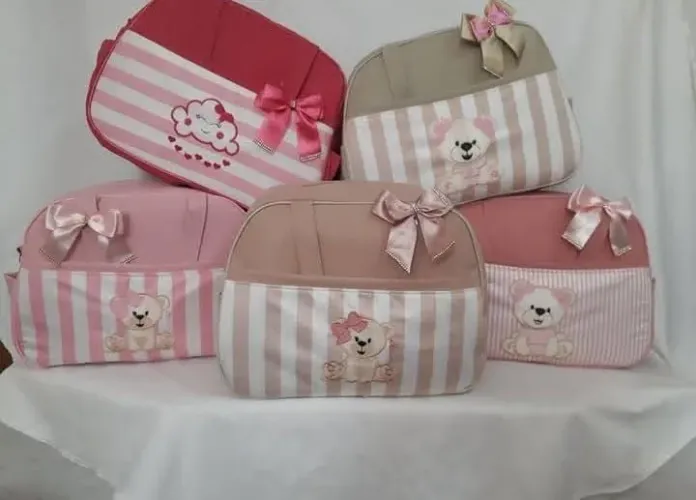 Kit Bolsa maternidade 5 peças  e 7 peças