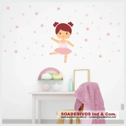 Adesivo menina, bonecas, bailarinas