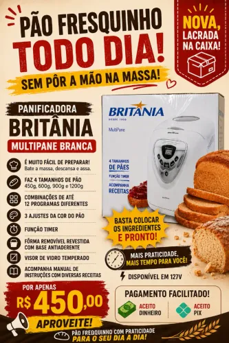 Panificadora Britânia Multipane Branca