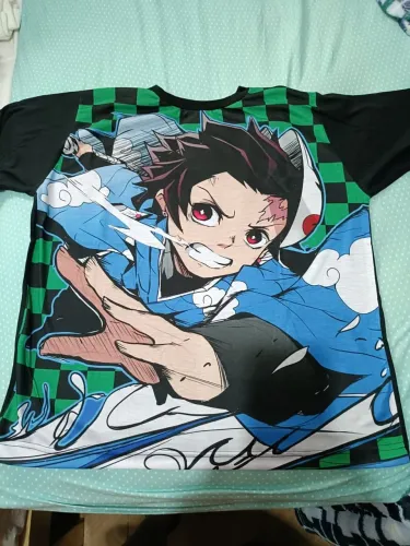 Camiseta infantil do anime Demon Slayer