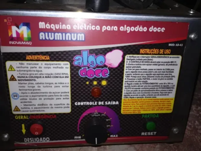 Máquina Profissional de Algodão Doce Inovamaq Aluminum AD-43