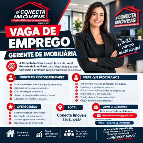 Vaga para gerente emimobiliaria