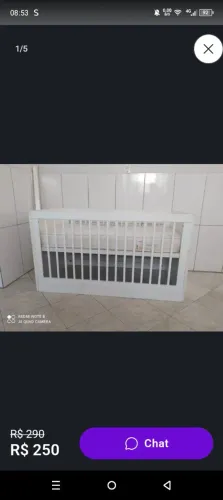 Vendo esse berço laqueado em perfeito estado, vai com colchão. *
