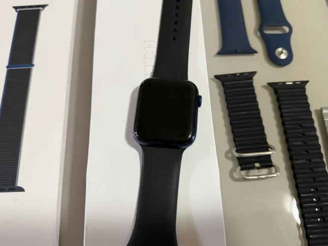 Apple Watch 6 LTE (Celular) Azul - Kit Completo Com Várias Pulseiras