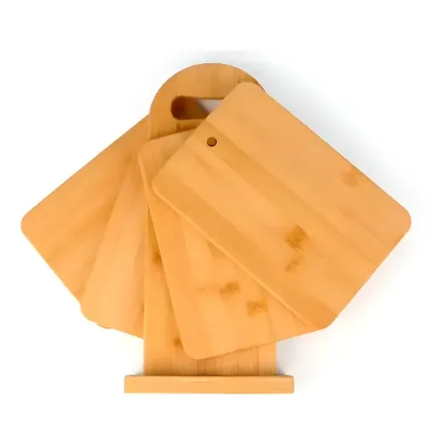 Kit Conjunto Tábuas Madeira com Suporte Utensílios Cozinha