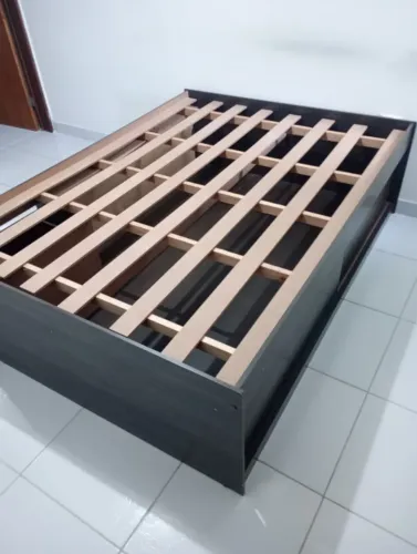 Base cama de casal com gavetas