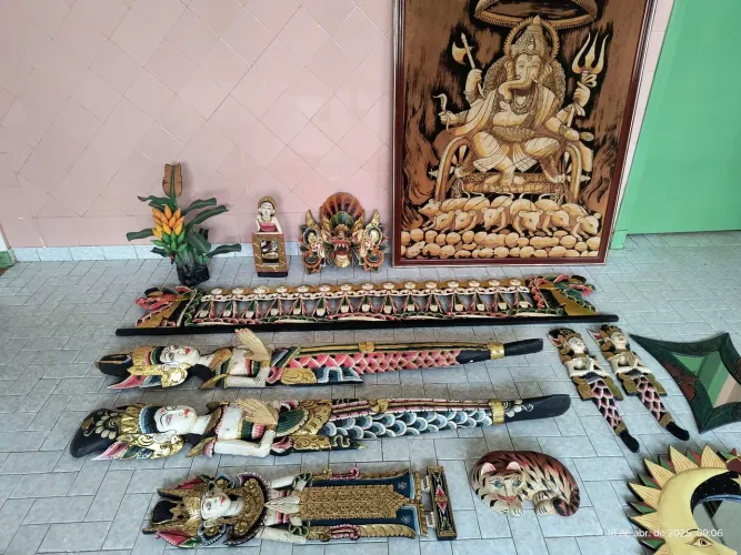 Coleção esculturas de Bali Indonésia
