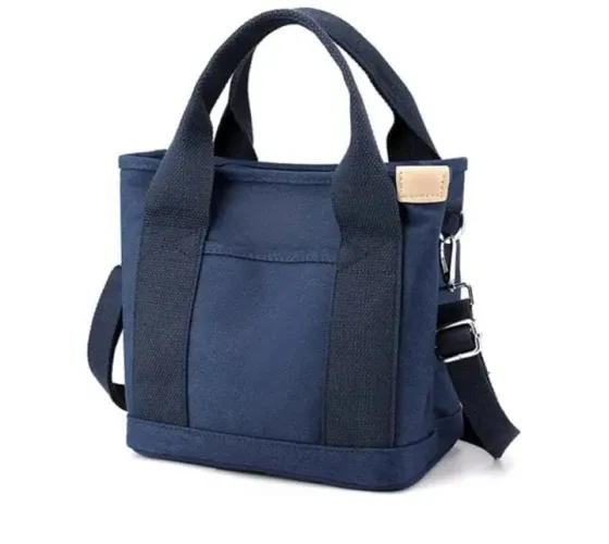 Bolsa Transversal em Lona Grossa Premium- Azul