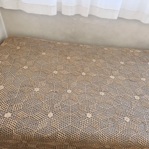 Colcha de casal em crochê.