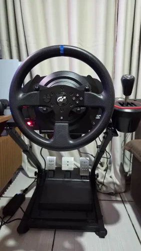 Simulador Volante Thrustmaster T300RS + TH8S + Cockpit Metalred F6008