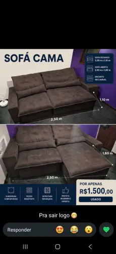Sofá premium retrátil reclinável