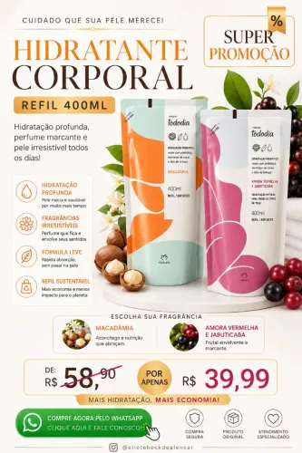 Hidratante corporal natura 