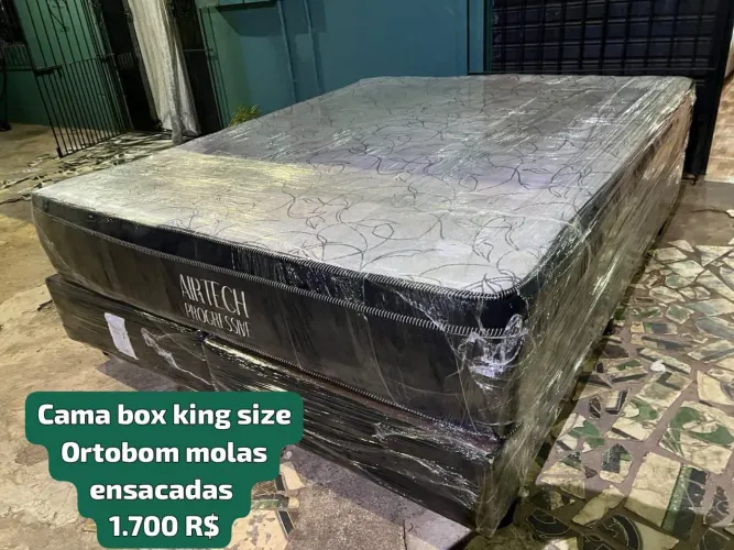 CAMA BOX KING SIZE MOLAS ENSACADAS