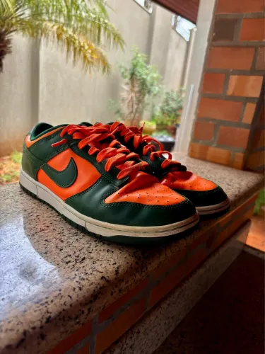 Tênis Nike original Dunk Low Miami Hurricanes