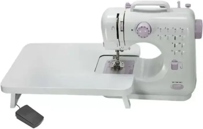 Máquina De Costura Elétrica Portátil Com Mesa De Costura Cor Branco 127V/220V - Aceitamos