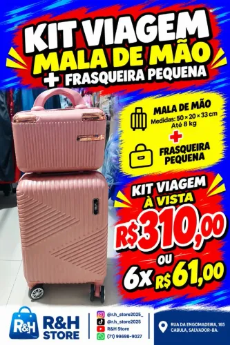 Mala de Mão + Frasqueira Pequena 