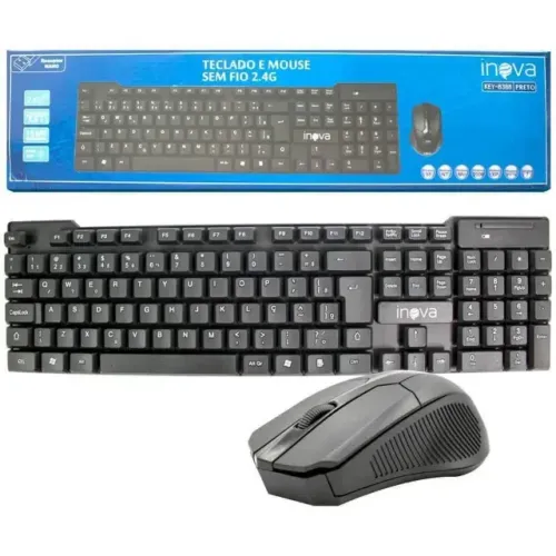 Kit Teclado e Mouse Sem Fio Inova
