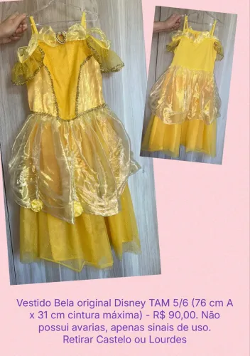 Fantasias Disney 5-6 / 6 / 7-8 e 01 não original