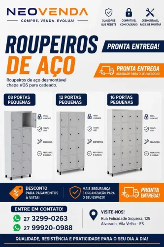 Roupeiro de aço Desmontável chapa 26