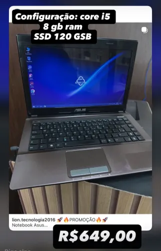 Notebook Asus perfeito para trabalhar e estudar com GARANTIA