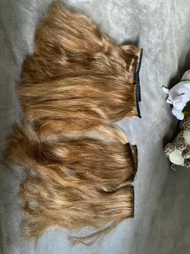 Vendo cabelo humano loiro/ ruivo jja com telas, 7 telas 