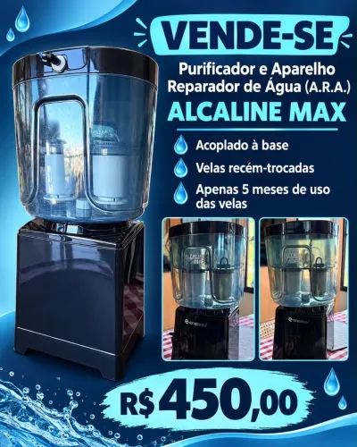 Purificador e Aparelho Reparador de Água (A.R.A.) ALCALINE MAX