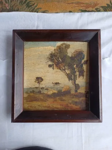 Quadro óleo sobre tela antiguíssimo 
