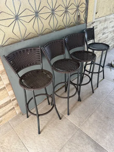 4 Banquetas Altas para Área Gourmet / Bancada