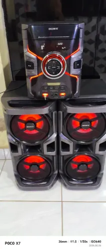 Som Sony mhc-gpx7 1200 watts RMS potência 2 USB cd rádio auxiliar
