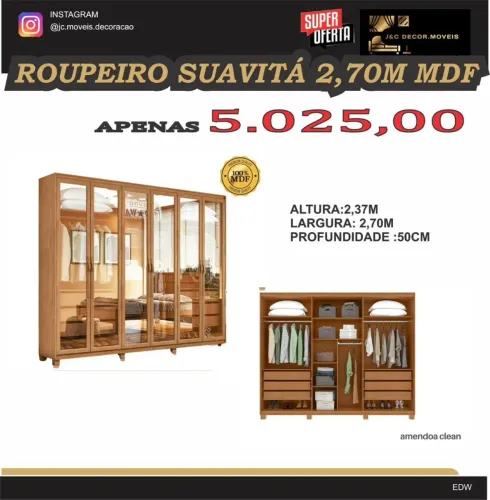 ROUPEIRO SUAVITA TODO ESPELHADO 