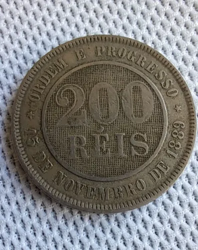 Moeda 200 Reis 1898