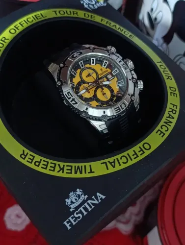 Relógio Festina Crono bike Amarelo Zero Na Caixa