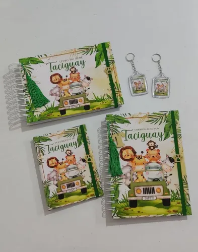 Kit Caderneta, Livro do Bebê e Mini Porta Documentos
