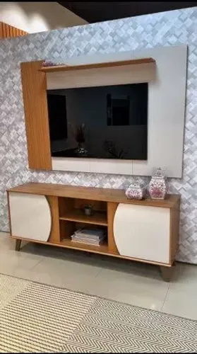 RACK DOMO 1,36M DJ MOVEIS FREIJO / OFF WHITE - GARANTA JÁ O SEU 